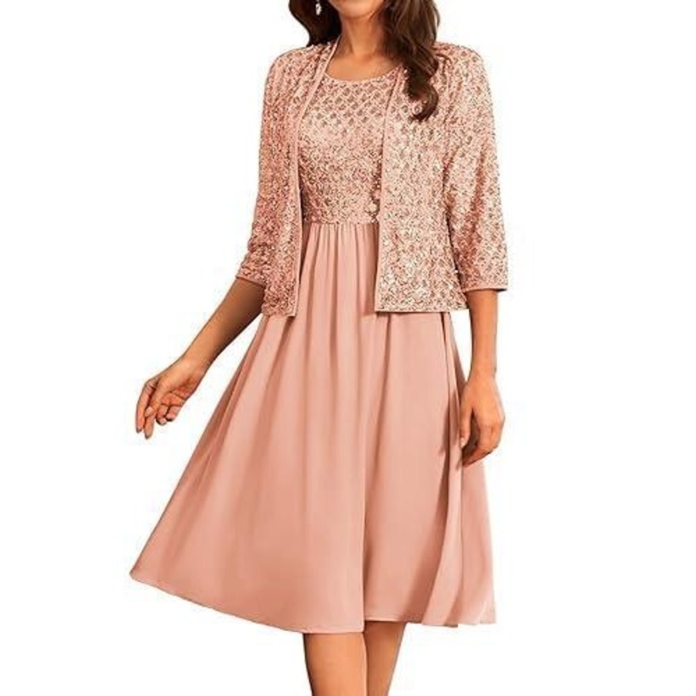 MSRP $105 GRACE KARIN XL Rose Pink Mother of The Bride Wedding Party Dress